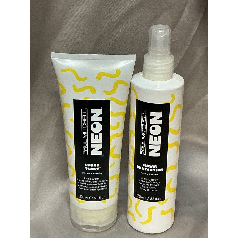 Paul Mitchell Neon Sugar Twist & Sugar Confection Hair Styling Set NEW 2pc White